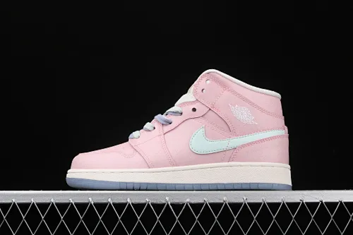 All categories Air Jordan Jordan series basketball shoes Air Jordan 1 Mid Air Jordan 1 Mid AJ1 Joe 1 mid-top goddess pink mandarin duck 555112-600